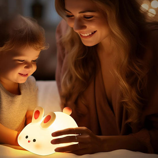 Veilleuse Lapin LED en Silicone : Mignonnerie et Fonctionnalité au Service de Votre Confort