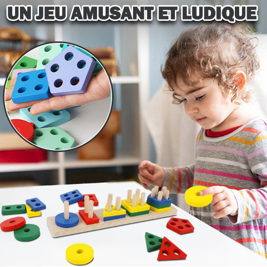 Jouets empilables géométriques