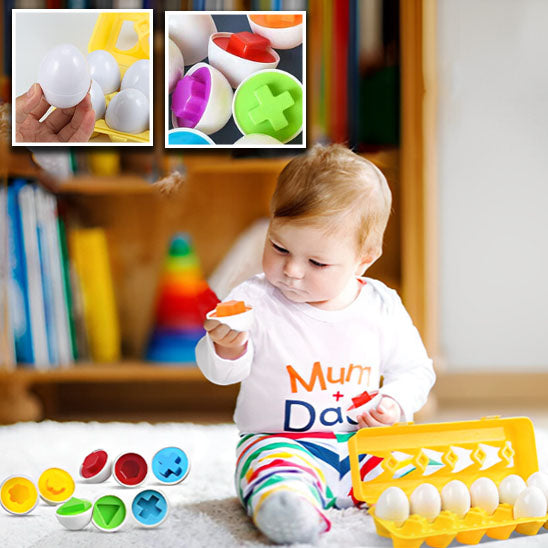 HVDHYY Œufs Assortis Plastique Formes et Couleurs Montessori