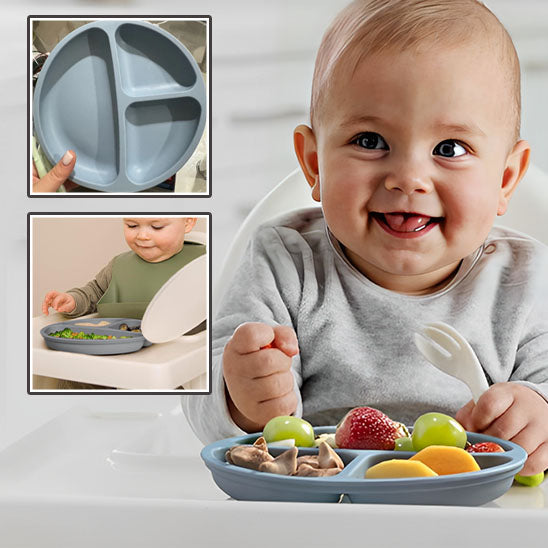 Assiette à Manger en Silicone Sans BPA pour Bébé